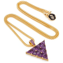 Load image into Gallery viewer, The 14K Gold Trinus Necklace (Purple)