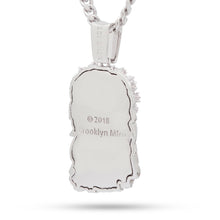 Load image into Gallery viewer, Notorious B.I.G. x King Ice - White Gold Biggie Jesus Necklace
